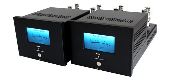 Canary Audio M600 Monoblock Amps Front View