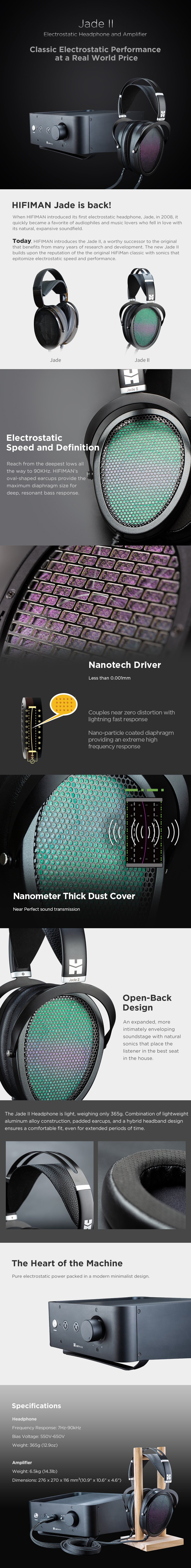 HiFiMAN Jade II Electrostatic Headphones HiFiMAN Jade II Image Product Description