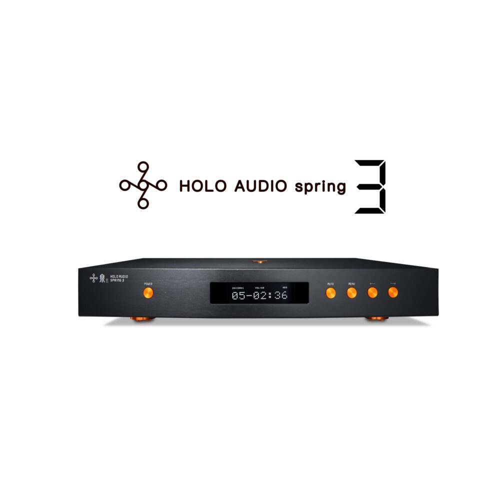 Holo Audio Spring 3 DAC KTE front view with discrete R2R architecture