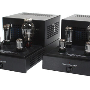 Canary Audio M80 Single-Ended Monoblock Amplifiers Black Finish Side View