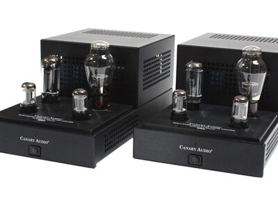 Canary Audio M80 Single-Ended Monoblock Amplifiers Black Finish Side View