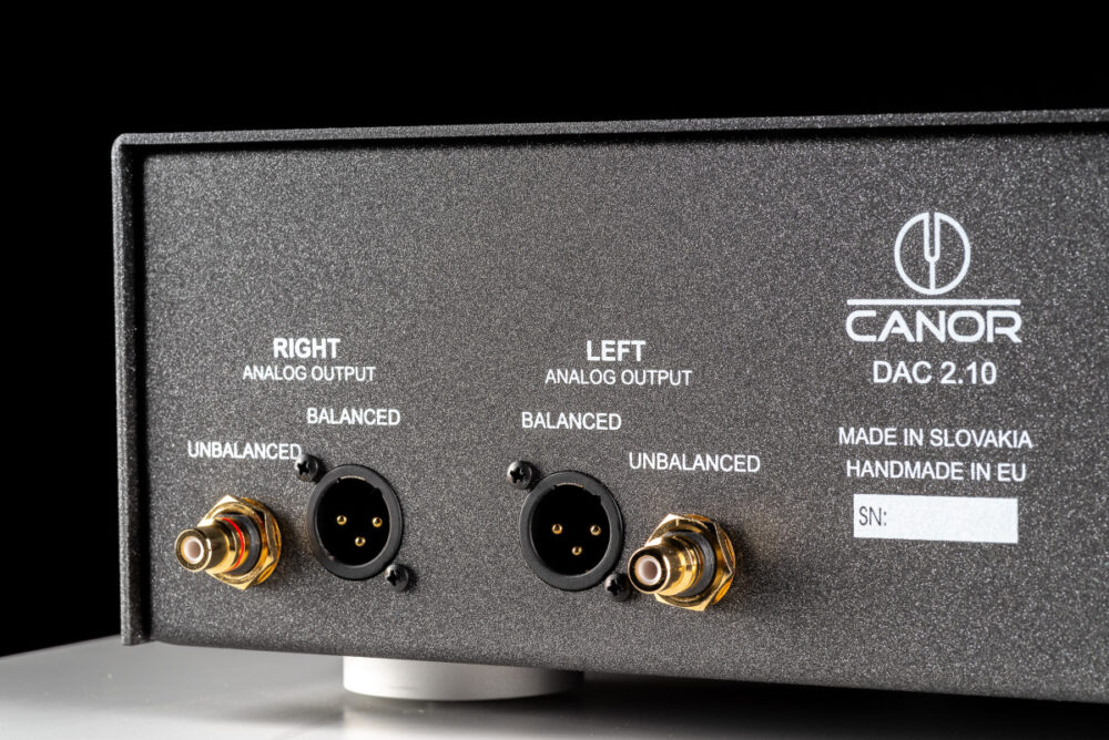 Canor DAC 2.10 Rear View Outputs Inputs 2