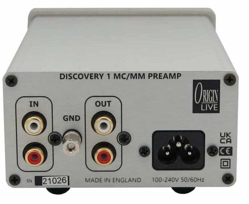 Origin Live Discovery 1 Phono Stage Rear and Outputs Inputs