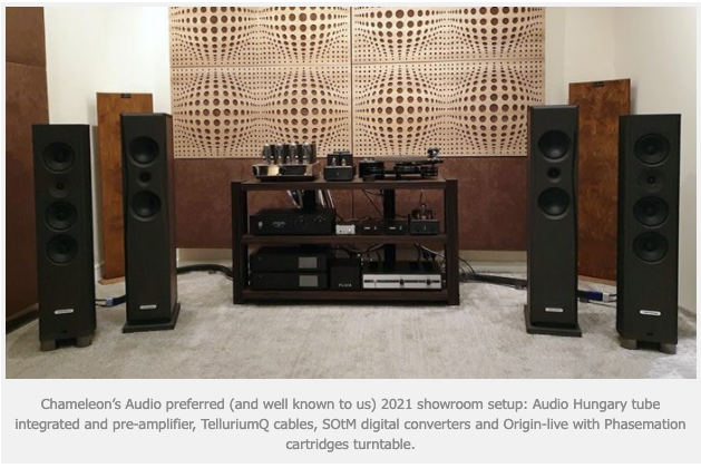 Chameleon Audio's Showroom with Figaro Speakers