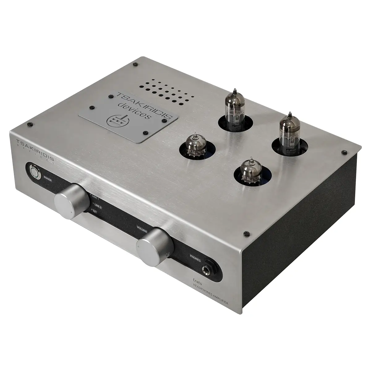 Tsakiridis Devices Erato Ultima Headphone Amplifier erato front side top tsakiridis devices
